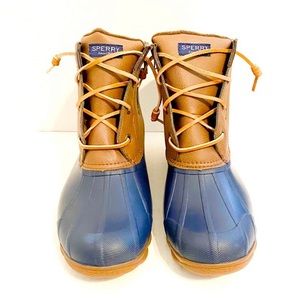 Sperry top sider blue and tan size 9 boots